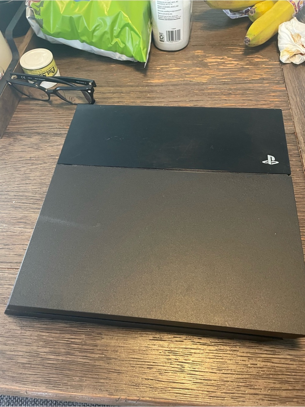 Sony PlayStation Console in Black and Dark Gray